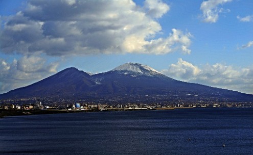 Mount Vesuvius is seen by Neapolitans as the protector of their city.