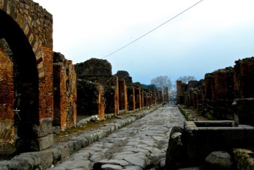 Pompeii, located in the shadow of Mount Vesuvius