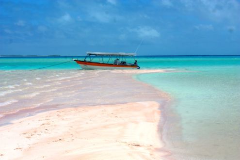 Pink sands at Rangiroa