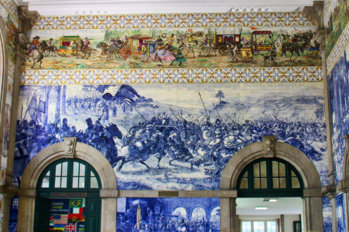 Tiles at São Bento railway station